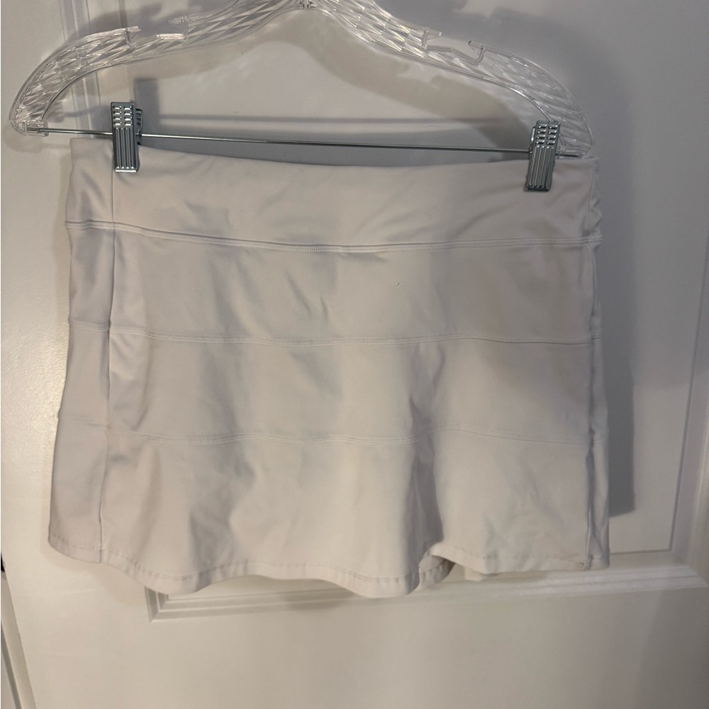 White tennis skirt